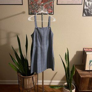 blue plaid dress size s